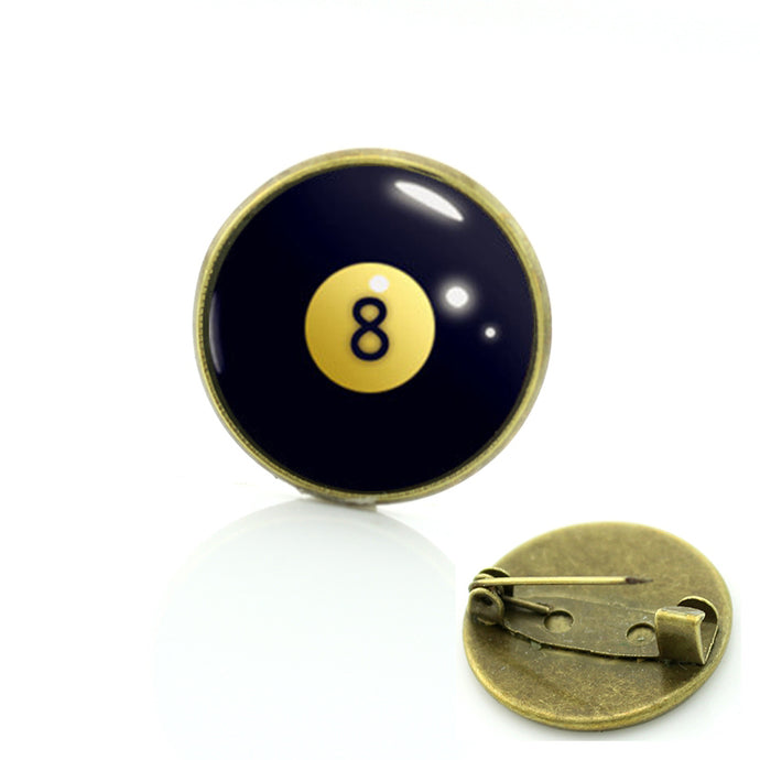 Trendy Eight Ball Billiards Pin vintage - Mens