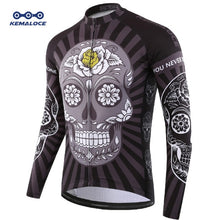 Autumn Pro Long Sleeve Jersey Skull Retro Full Sleeve Cycles Shirt Wear Team Ropa De Ciclismo Long Bike Jersery