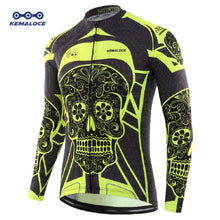 Autumn Pro Long Sleeve Jersey Skull Retro Full Sleeve Cycles Shirt Wear Team Ropa De Ciclismo Long Bike Jersery